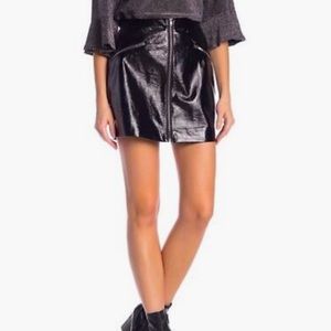 Faux Leather Skirt
